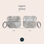 Grey Marble Air Pod Case With Keychain, thumbnail 5 of 6