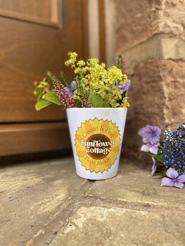 Sunflower House Number / Name Plant Pot, 6 of 6