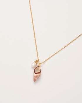 Spiral Shell And Pearl Short Necklace, 2 of 7