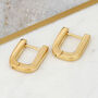 18ct Gold Plated Or Silver Chunky U Shape Hoop Earrings, thumbnail 3 of 4