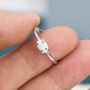 Sterling Silver Clawed Fire Opal Oval Ring, thumbnail 11 of 11