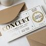 Personalised Gold Foil Scratch Reveal Concert Voucher, thumbnail 5 of 9