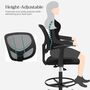 Adjustable Drafting Chair With Armrest And Swivel Seat, thumbnail 3 of 7