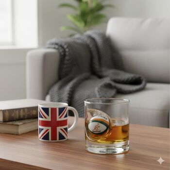 Personalised Rugby Ball Whisky Glass, 2 of 12