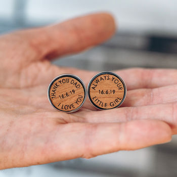Personalised Father's Day Cufflinks With Secret Message, 2 of 6