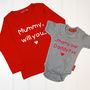 Personalised 'Will You Marry…' T Shirt And Babygrow Set, thumbnail 3 of 9