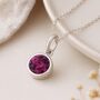 Personalised February Birthstone Necklace In Sterling Silver, thumbnail 1 of 10