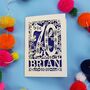 Personalised 70th Birthday Card Papercut Woodland Design, thumbnail 9 of 10