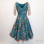 Flora 1950s Inspired Floral Lace Dress, thumbnail 8 of 8