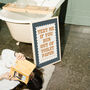 Text Me Funny Bathroom Wall Art Print, thumbnail 7 of 9