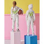 Dreamer Pop Art Unisex Cotton Tracksuit – Ecru, thumbnail 2 of 4