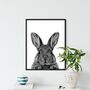 Bunny Hop A4 Wildlife Print, thumbnail 1 of 4