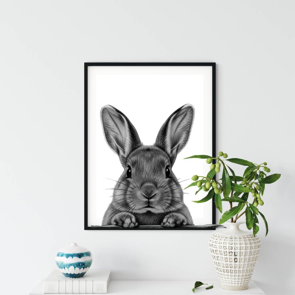 Bunny Hop A4 Wildlife Print, 1 of 4