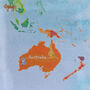 Personalised Childrens World Map Notice Board, thumbnail 4 of 8