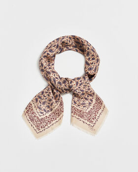 Paisley Folk Caramel Square Scarf, 4 of 5