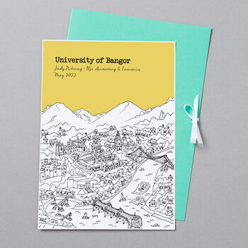 Personalised Bangor Graduation Print, 5 of 9