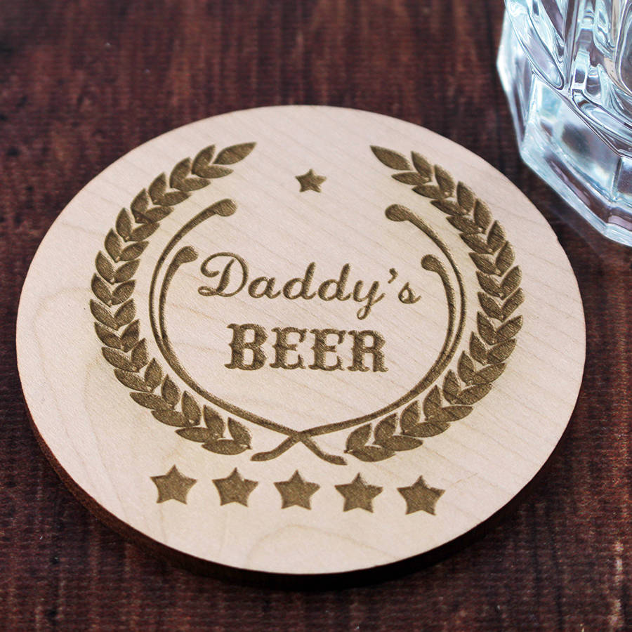 Personalised Wooden Beer Coaster By 3 Blonde Bears | notonthehighstreet.com