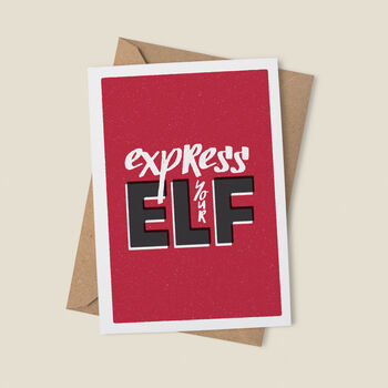 'Express Your Elf' Fun Christmas Card, 2 of 5