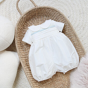 Boys Short Leg Silk Romper Suit | Jackson, 3 of 12