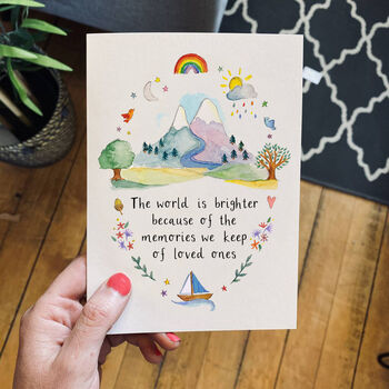 Memories Of Loved Ones Thinking Of You Sympathy Card, 2 of 2