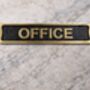 Custom Solid Brass Office Plaque With Black Finish, thumbnail 5 of 7