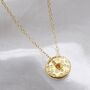 Moon Phase Necklace In Gold Vermeil With Diamonds, thumbnail 3 of 12