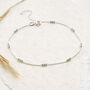 Sterling Silver Triple Ball Anklet, thumbnail 1 of 2