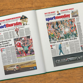 Arsenal Personalised Football Telegraph Book, 7 of 11