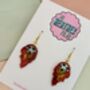 Meteor Glitter Resin Earrings / Space Lover Gift / Celestial Statement Jewellery / Cosmic Accessories, thumbnail 2 of 5