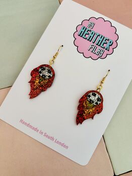 Meteor Glitter Resin Earrings / Space Lover Gift / Celestial Statement Jewellery / Cosmic Accessories, 2 of 5