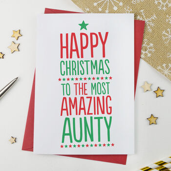 Amazing Aunt, Aunty, Auntie Christmas Card, 3 of 3