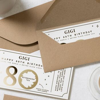 80th Birthday Afternoon Tea Gift Voucher, 8 of 9