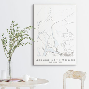 Loch Lomond And The Trossachs National Park Map Print, 2 of 4