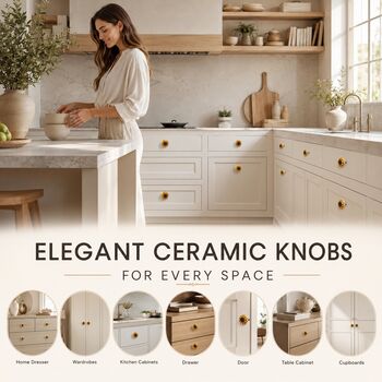 Sunflower Styled Ceramic Round Cabinet Knob, 4 of 9