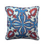 Moroccan Tile Print Linen Cushion Cover, thumbnail 1 of 4
