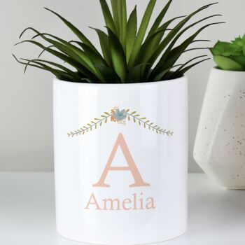 Personalised Floral Big Letter Ceramic Storage Pot, 2 of 3