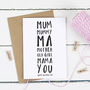 Mum's Names Mother's Day Card, thumbnail 1 of 3