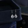 Faceted Glass Crystal Drop Hook Earrings, thumbnail 3 of 12