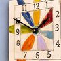 Large Numbers Floral Bright Wall Clock, thumbnail 4 of 6