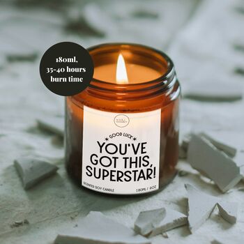 Exam Good Luck Gifts, You've Got This Superstar Candle With Matches, 2 of 11