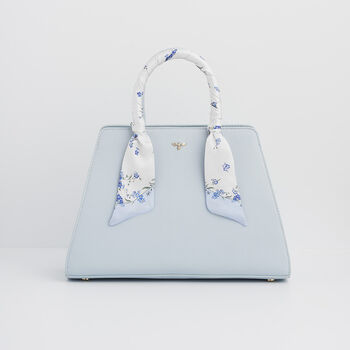 Blue Medium Structured Tote Bag, 2 of 7