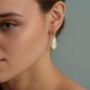 Silver Victorian Floral Turquoise Drop Earrings, thumbnail 4 of 8