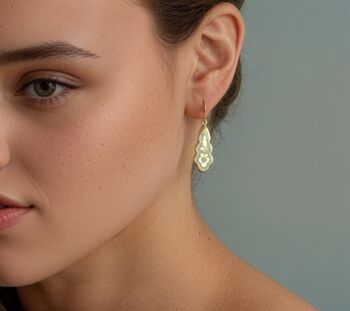 Silver Victorian Floral Turquoise Drop Earrings, 4 of 8