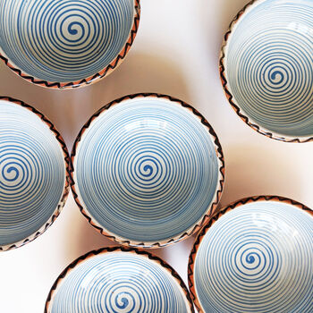 Handmade Blue Spiral Bowl, 7 of 12