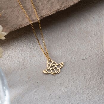 'New Beginnings' Scarab Beetle Necklace, 3 of 9