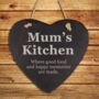 Personalised Heart Kitchen Slate Hanging Sign Keepsake, thumbnail 1 of 2