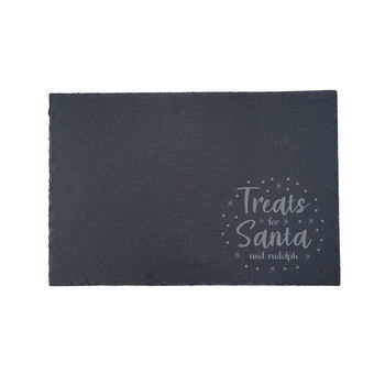 Christmas 'Treats For Santa' | Rectangular Slate Cheeseboard In Gift Box, 2 of 2