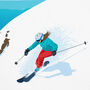 Personalised Female Skier Poster, thumbnail 4 of 7