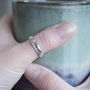 Unisex Hammered Sterling Silver Ring, thumbnail 1 of 5