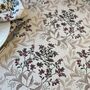 Luxury Heavy Linen Feel Tablecloth Christmas Ivy White And Gold, thumbnail 2 of 5